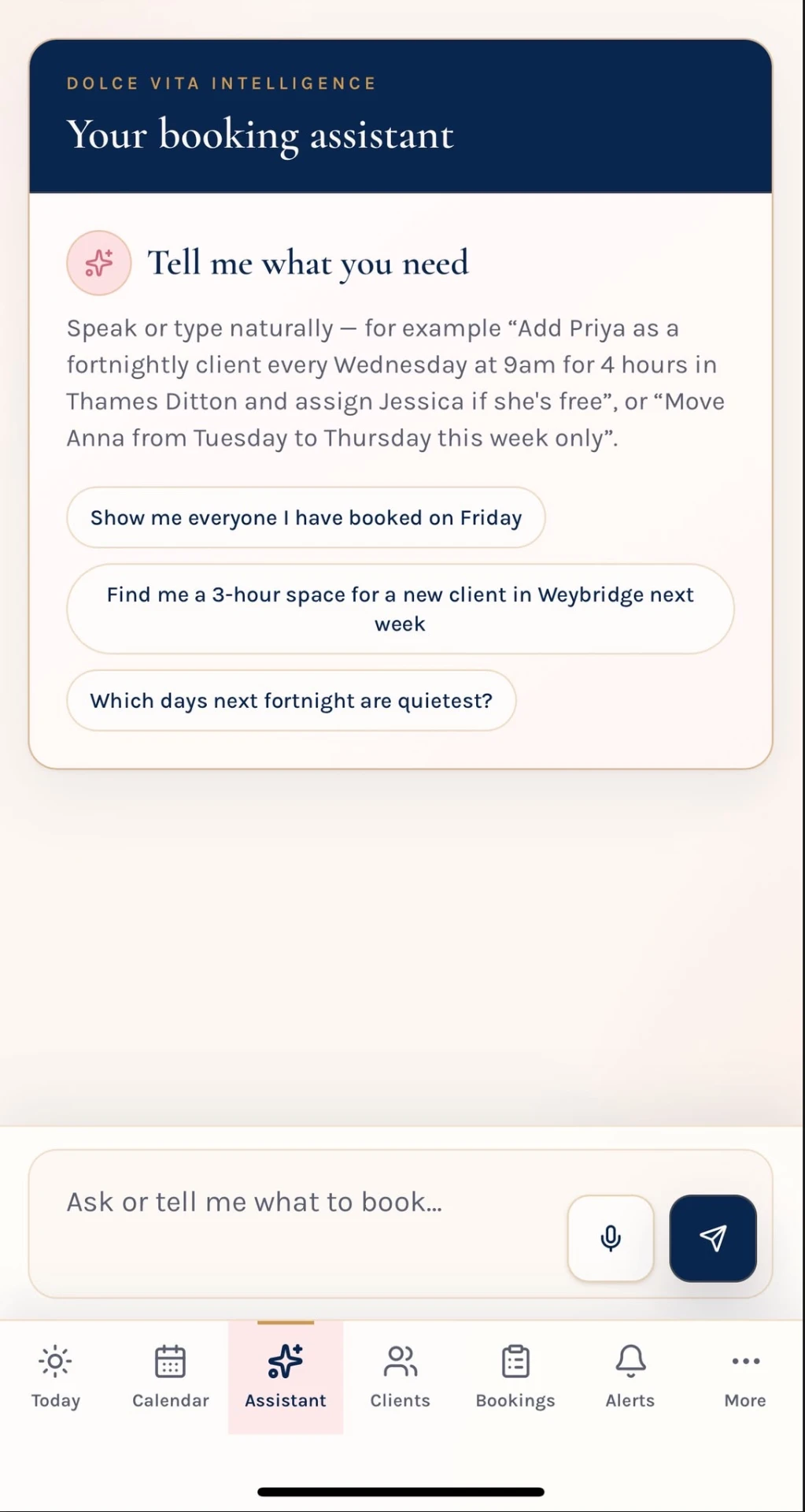 Dolce Vita mobile experience