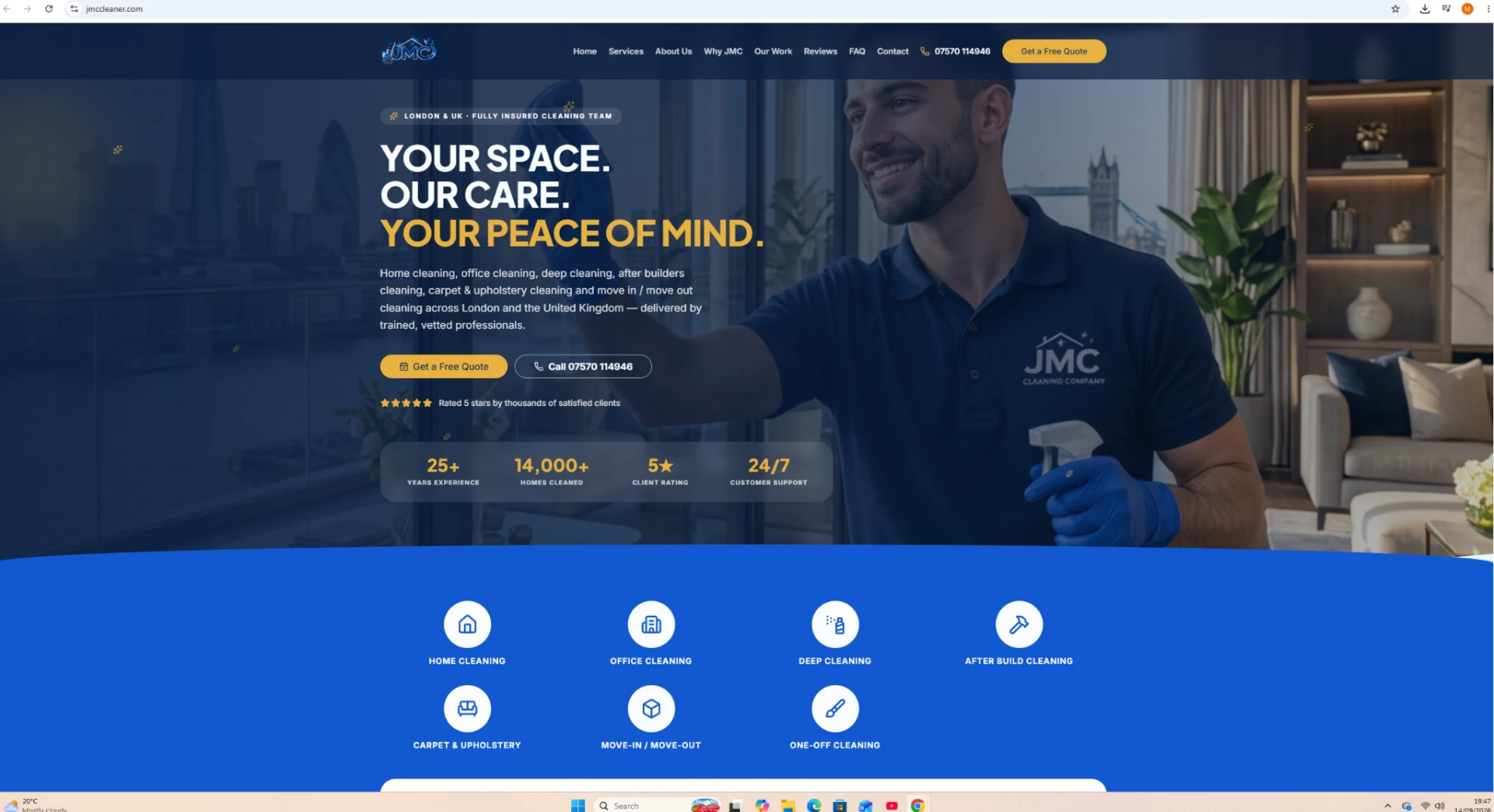 JMC Cleaning Company website